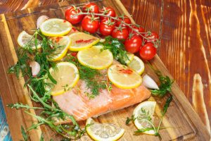 ON THE ROAD HEALTH – Multicooker Monday – Poached Salmon with Cucumber and Tomato Salad